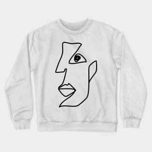 Abstract linear portrait. Crewneck Sweatshirt